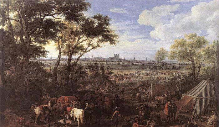 MEULEN, Adam Frans van der The Army of Louis XIV in front of Tournai in 1667 China oil painting art